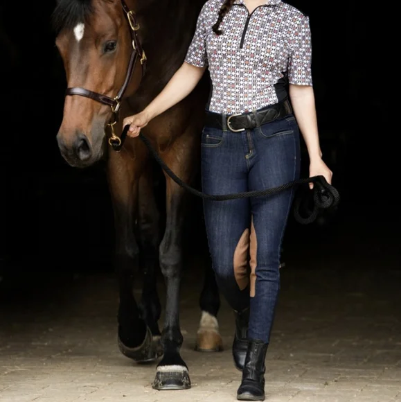 🏇🌞Kerrits Denim stretch kneepatch breeches - Picture 2 of 7